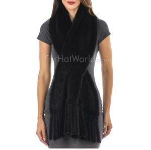 Mink Scarf w/tassels & pull through